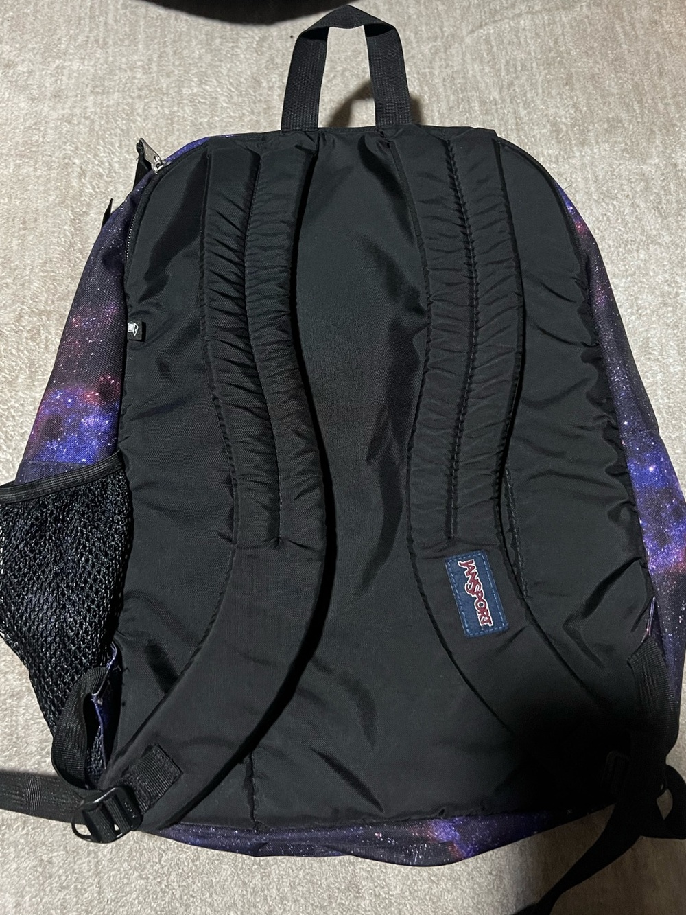 JanSport Backpack Galaxy Night Sky stars Pattern purple black School large bag - Picture 3 of 12